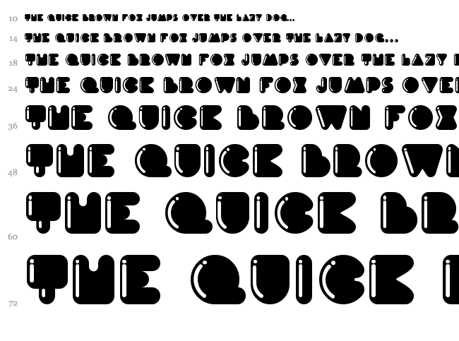 Ink font waterfall